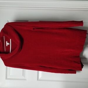 White Stag women red size L (12-14) sweater top 100% acrylic
